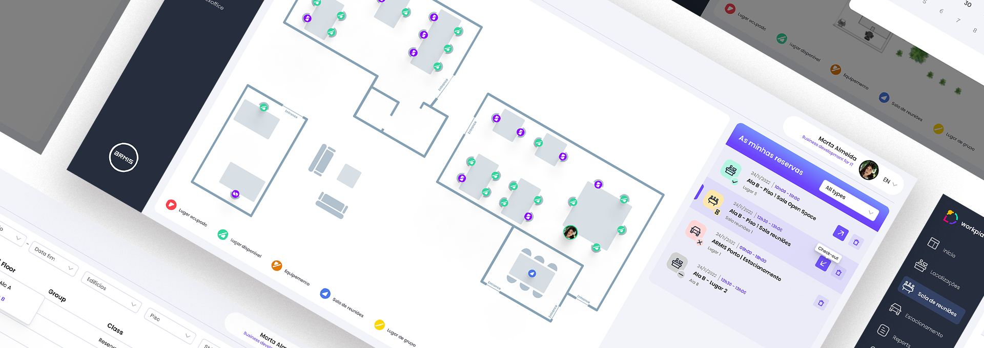Tela da plataforma Workplace Hub